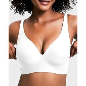 She Curve Seamless Deep V Push-Up Wireless Bra white large